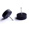 Accessori|Paracolpi con chiodo - ø 25 mm. - nero - 8 pz.