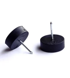 Accessori|Paracolpi con chiodo - ø 25 mm. - nero - 8 pz.