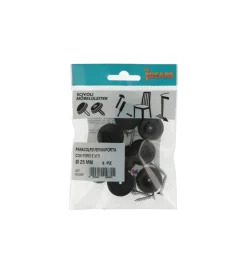 Accessori- Paracolpi fermaporta con foro e viti ø 24 mm. 8 pz.