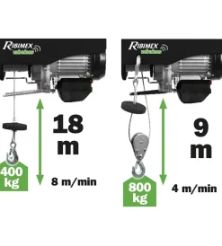 Paranchi E Vericelli- Paranco elettrico 400 / 800 kg con radio comando serie pro