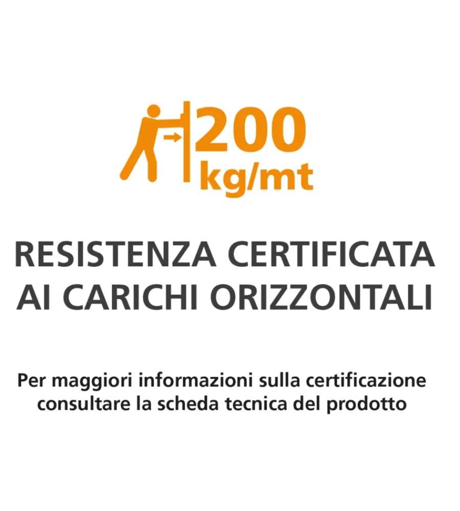 Metal Expert Porte, Scale E Pavimenti|Parapetto modulare certificato in acciaio inox aisi 304 con fissaggio a pavimento, 150 cm - kit completo a1