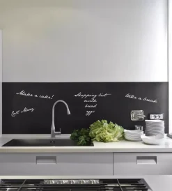 New Paraschizzi adesivo da cucina fantasia "lavagna", 300x60 cm Decorazione Pareti