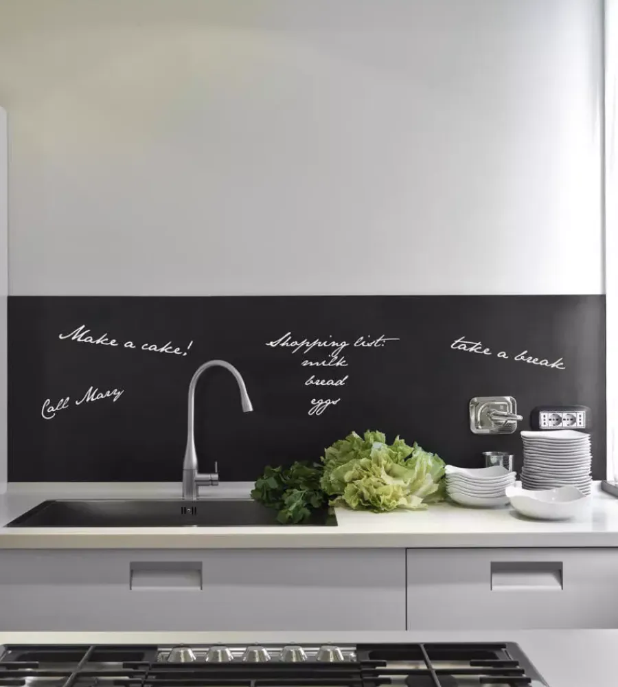 New Paraschizzi adesivo da cucina fantasia "lavagna", 300x60 cm Decorazione Pareti