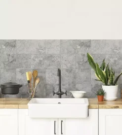 Best Paraschizzi adesivo da cucina fantasia "stone tiles", 190x60 cm Decorazione Pareti