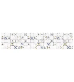 Outlet Paraschizzi adesivo da cucina fantasia "provence tiles", 260x60 cm Decorazione Pareti