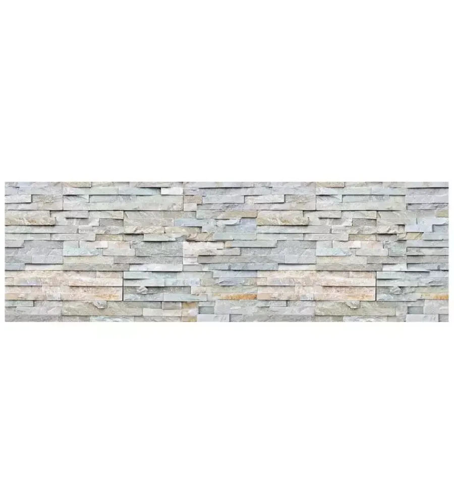 New Paraschizzi adesivo da cucina fantasia "pietre grigie", 190x60 cm Decorazione Pareti