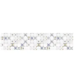 Decorazione Pareti- Paraschizzi adesivo da cucina fantasia "provence tiles", 300x60 cm