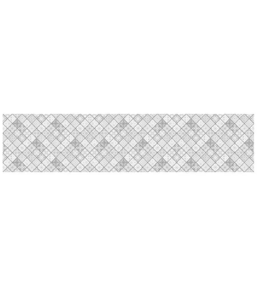 Decorazione Pareti- Paraschizzi adesivo da cucina fantasia "pewter tiles", 260x60 cm
