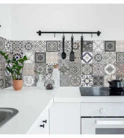 Discount Paraschizzi adesivo in pvc azulejos antichi, 260x60 cm Decorazione Pareti