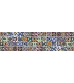 Decorazione Pareti|Paraschizzi adesivo in pvc "azulejos", 260x60 cm
