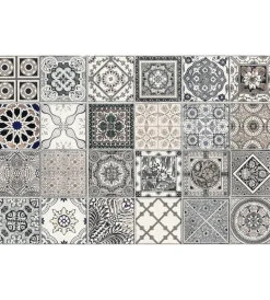 New Paraschizzi in alluminio azulejos grigie, 48x72 cm Decorazione Pareti