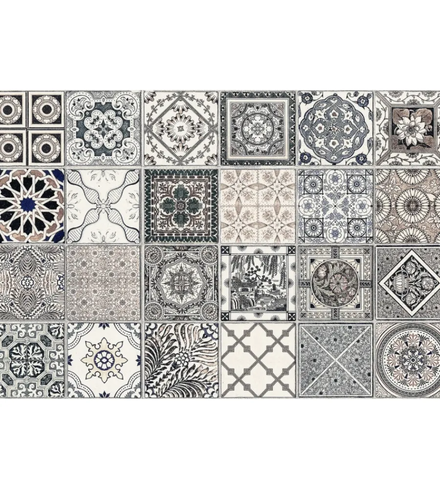 New Paraschizzi in alluminio azulejos grigie, 48x72 cm Decorazione Pareti