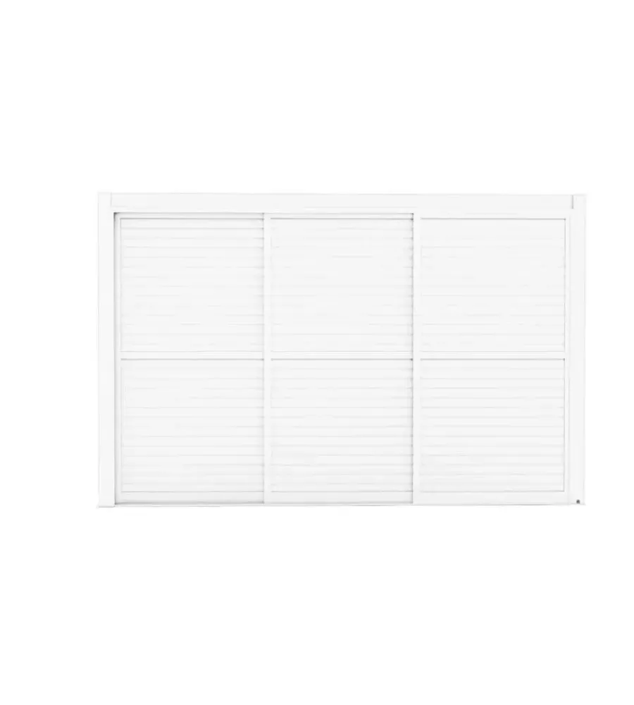 Outlet Parete laterale a pannelli scorrevoli per pergole riviera "sliding blind" in alluminio bianco lato 4 m Coperture Per Esterno E Accessori