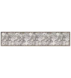 Tessile D'Arredo|Passatoia in vinile "runner" fantasia "hand-drawn tiles", 240x50 cm