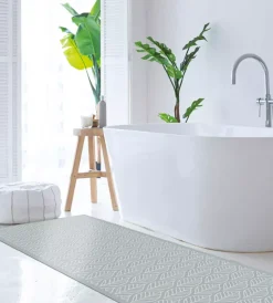 Tessile D'Arredo|Passatoia in vinile "runner" fantasia "leaves texture", 120x50 cm