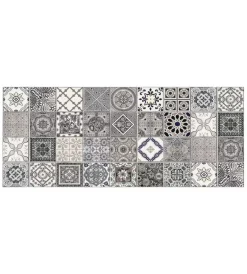 Tessile D'Arredo- Passatoia in vinile "runner" fantasia "azulejos vintage", 120x50 cm