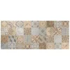 Tessile D'Arredo- Passatoia in vinile "runner" fantasia "cementine arancioni", 120x50 cm