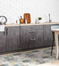 Tessile D'Arredo|Passatoia in vinile "runner" fantasia "artistic cement", 180x50 cm