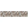 Tessile D'Arredo|Passatoia in vinile "runner" fantasia "brown cementine", 240x50 cm