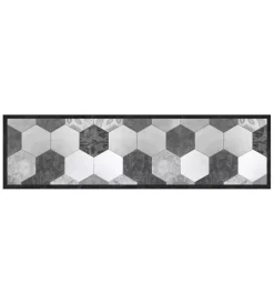 Tessile D'Arredo|Passatoia in vinile "runner" fantasia "grey exagons", 180x50 cm