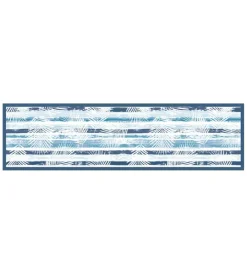 Tessile D'Arredo- Passatoia in vinile "runner" fantasia "blue tropical", 180x50 cm