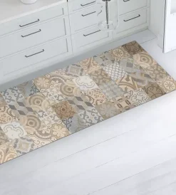 Passatoia in vinile "runner" fantasia "cementine arancioni", 180x50 cm Tessile D'Arredo