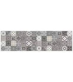 Tessile D'Arredo- Passatoia in vinile "runner" fantasia "azulejos vintage", 180x50 cm