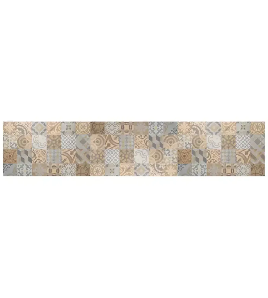 Hot Passatoia in vinile "runner" fantasia "cementine arancioni", 240x50 cm Tessile D'Arredo