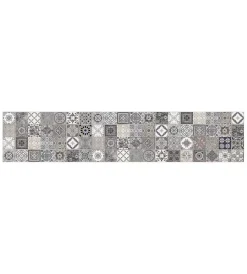 Tessile D'Arredo|Passatoia in vinile "runner" fantasia "azulejos vintage", 240x50 cm
