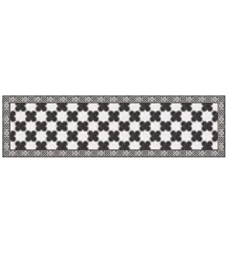 Online Passatoia in vinile "runner" fantasia "marble chess", 180x50 cm Tessile D'Arredo