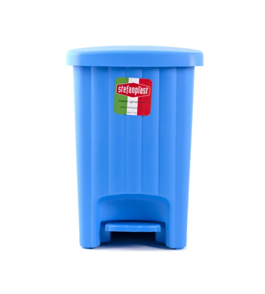 Raccolta Differenziata- Pattumiera a pedale "margherita" - 20 litri - colore azzurro.