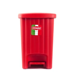 Raccolta Differenziata|Pattumiera a pedale "margherita" - 20 litri - colore rosso.