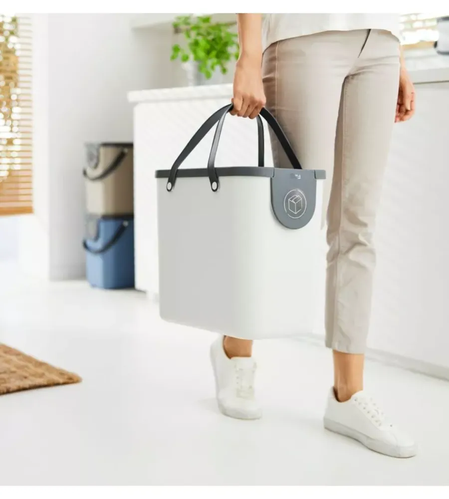 Outlet Pattumiera "albula" colore bianco da 25 litri Raccolta Differenziata