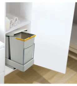 Emuca Raccolta Differenziata|Pattumiera per differenziata 2 contenitori da 14 l fissaggio inferiore,