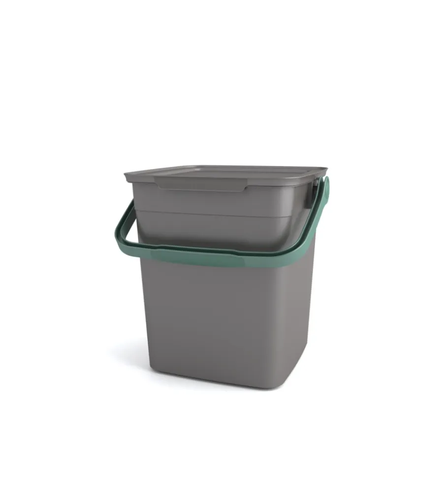 Raccolta Differenziata-Keter Pattumiera per rifiuti organici "smart container bio compost" in polipropilene con manico, 25,5x23x25 cm