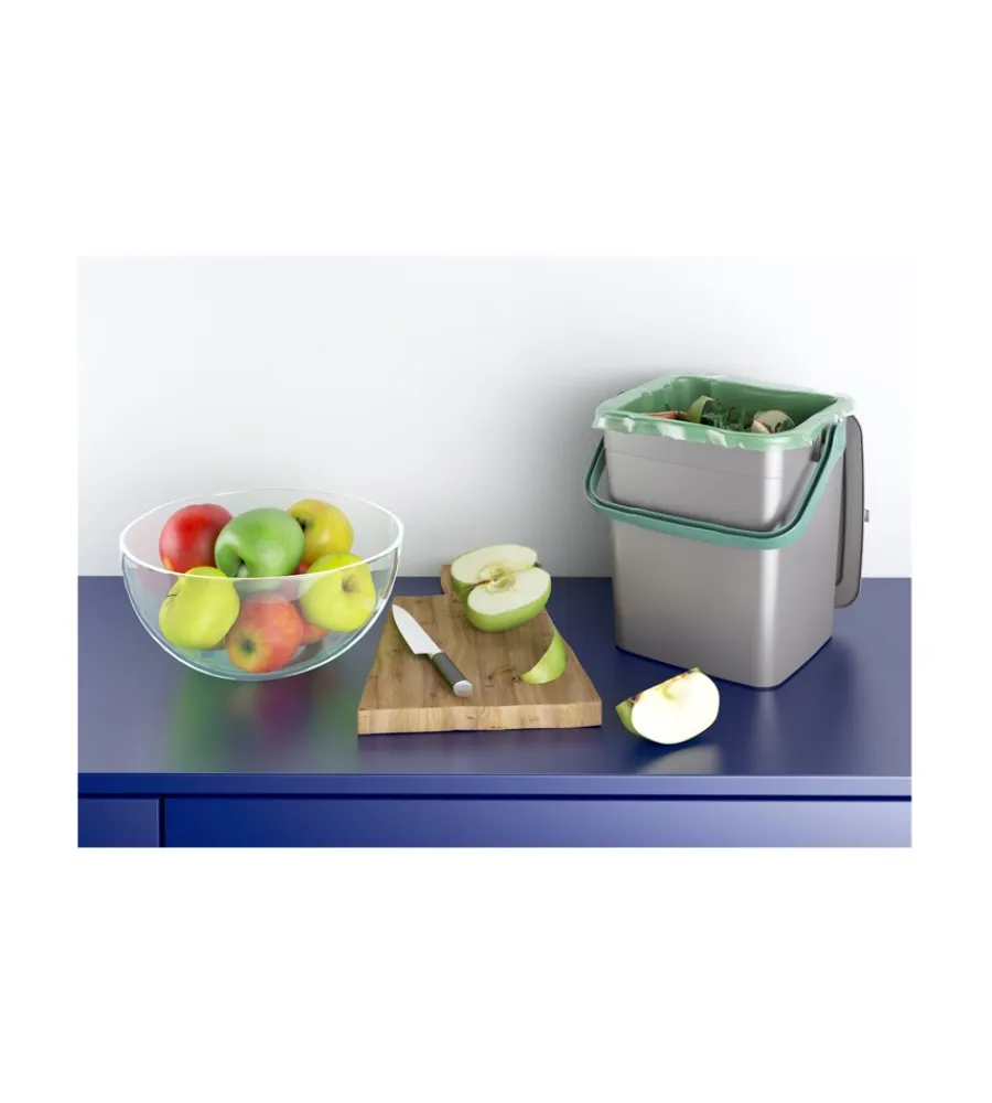 Raccolta Differenziata-Keter Pattumiera per rifiuti organici "smart container bio compost" in polipropilene con manico, 25,5x23x25 cm