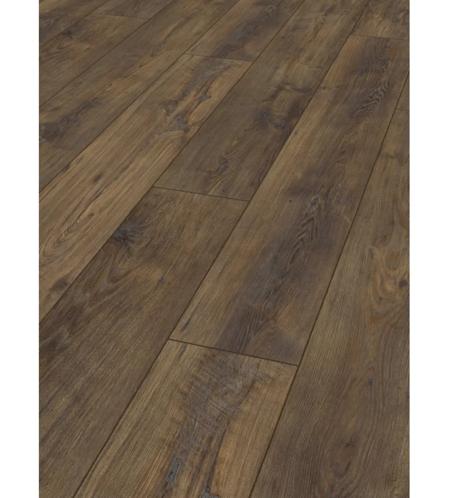 Porte, Scale E Pavimenti-Kimono Pavimento laminato castagno scuro 10mm ac5 1,598 m² linea chalet