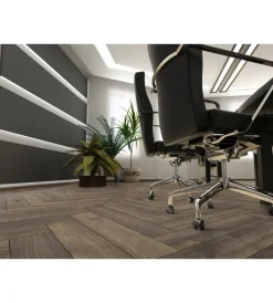 Outlet Pavimento laminato rovere scuro 8mm ac4 1,238 m² linea herringbone Porte, Scale E Pavimenti