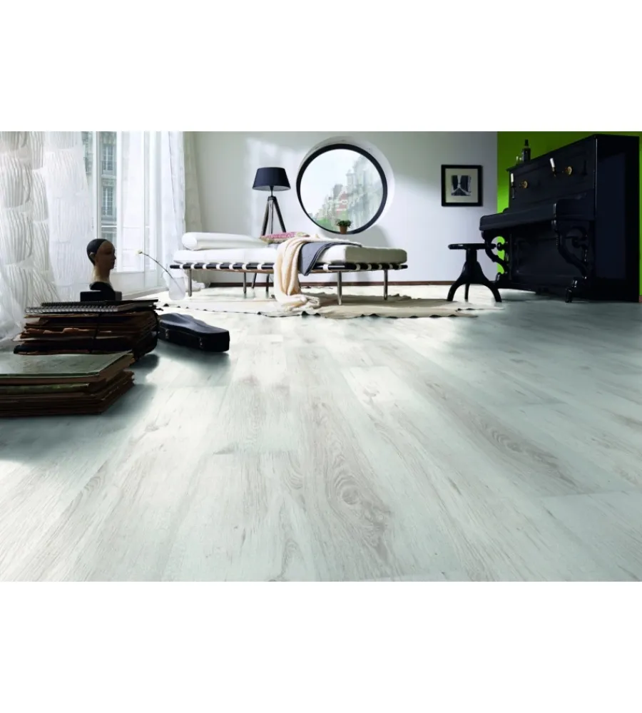 Porte, Scale E Pavimenti-Kimono Pavimento laminato rovere ghiaccio 7mm ac3 2,39 m² linea standard