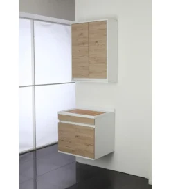 Hot Pensile bagno bianco rovere, 60x24x80 cm Mobiletti Multiuso