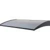 Coperture Per Esterno E Accessori- Pensilina da esterno essenza in alluminio e copertura in alluminio composito, 140x75 cm