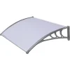 Coperture Per Esterno E Accessori- Pensilina essenza in policarbonato satinato grigio 150x100 cm