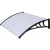 Coperture Per Esterno E Accessori- Pensilina essenza in policarbonato satinato nero 120x80 cm