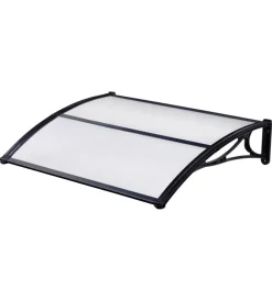 Hot Pensilina essenza in policarbonato satinato con profilo centrale nero 120x100 cm Coperture Per Esterno E Accessori