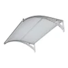 Coperture Per Esterno E Accessori- Pensilina essenza in policarbonato opaco con led e profilo centrale grigio 150x100 cm