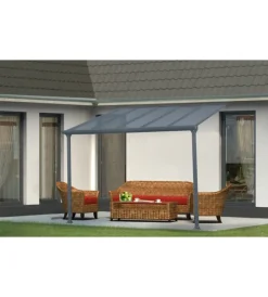 Coperture Per Esterno E Accessori-EuroGarden Pergola addossata da esterno "memphis" in alluminio 303x295x305 cm