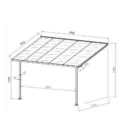 Coperture Per Esterno E Accessori-EuroGarden Pergola addossata da esterno 
