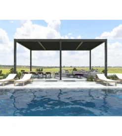 Coperture Per Esterno E Accessori|Pergola bioclimatica elica garden antracite 5,8x3x2,5 m