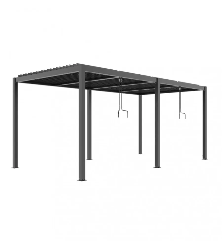 Coperture Per Esterno E Accessori- Pergola bioclimatica elica garden antracite 7,8x4x2,5 m