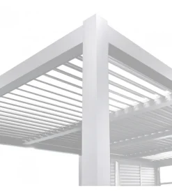 Clearance Pergola bioclimatica elica garden bianco 7,8x4x2,5 m Coperture Per Esterno E Accessori